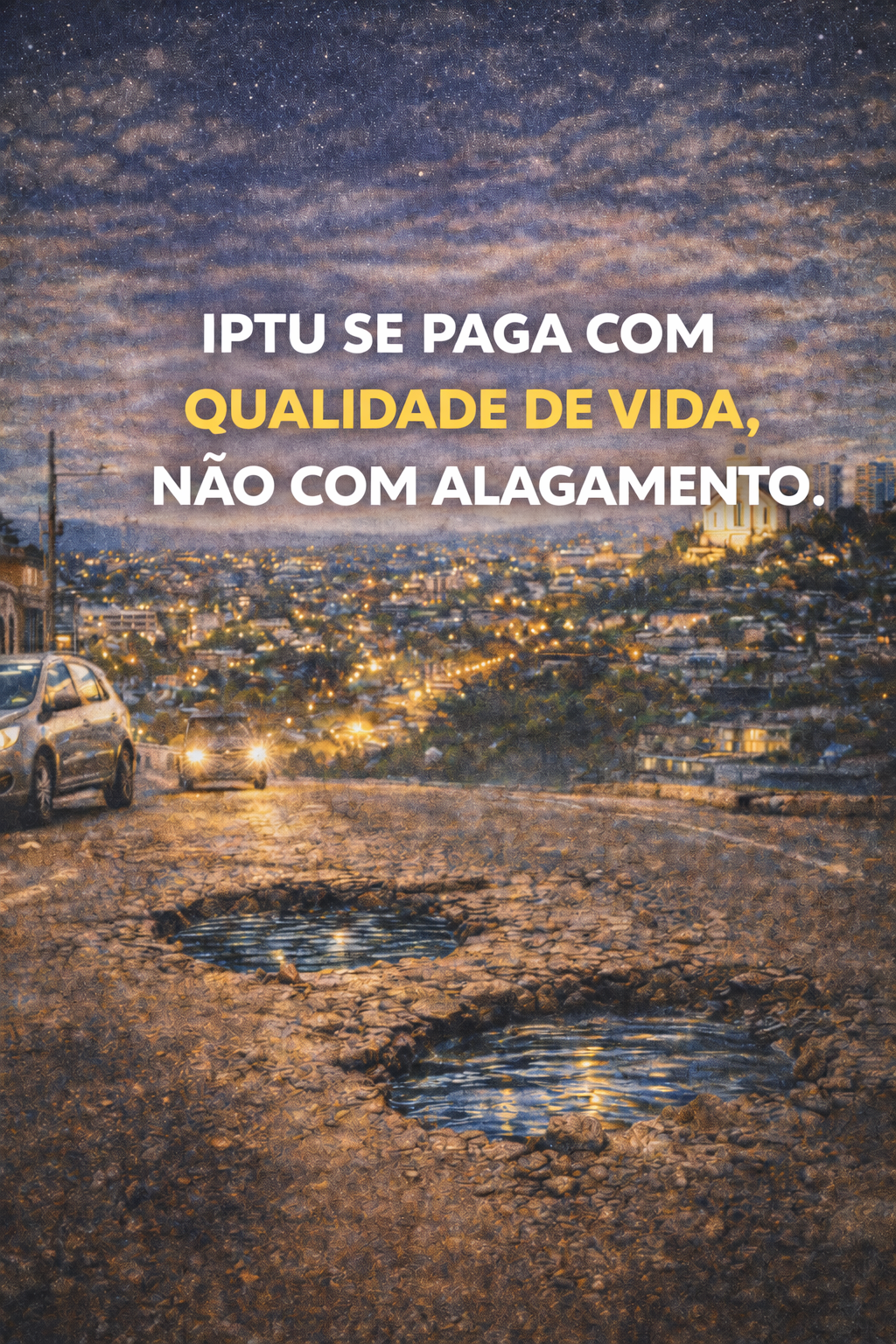 IPTU se paga com qualidade de vida, não com alagamento - Formosa Goiás