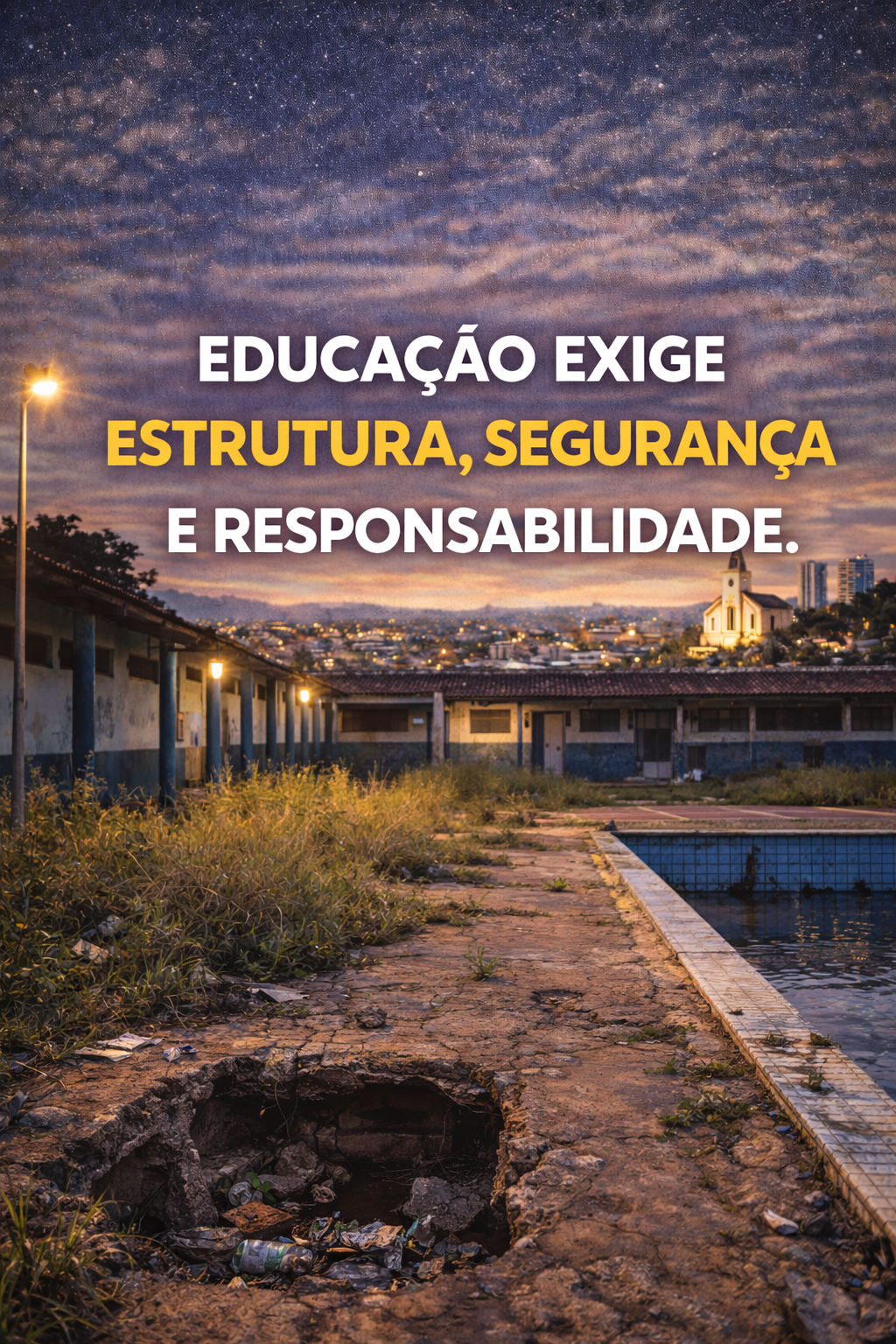 Educação Exige Estrutura, Segurança e Responsabilidade - Formosa Goiás Vereador Valdson José