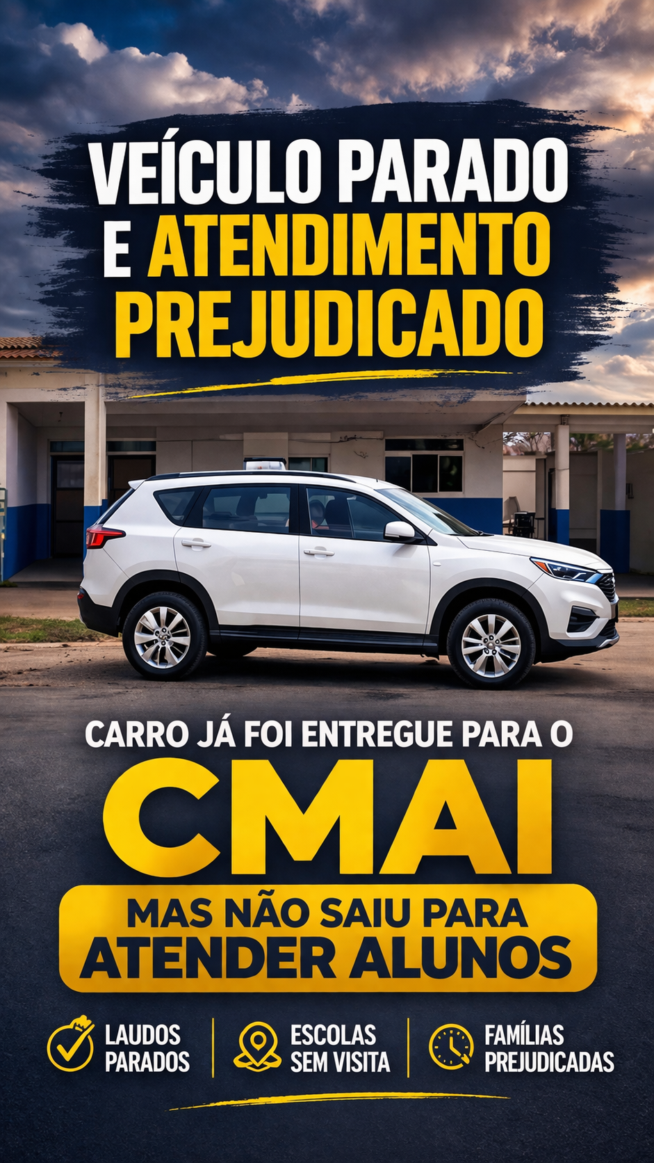 Não basta ter o veículo, é preciso colocar para rodar | Vereador Valdson José - Formosa Goiás